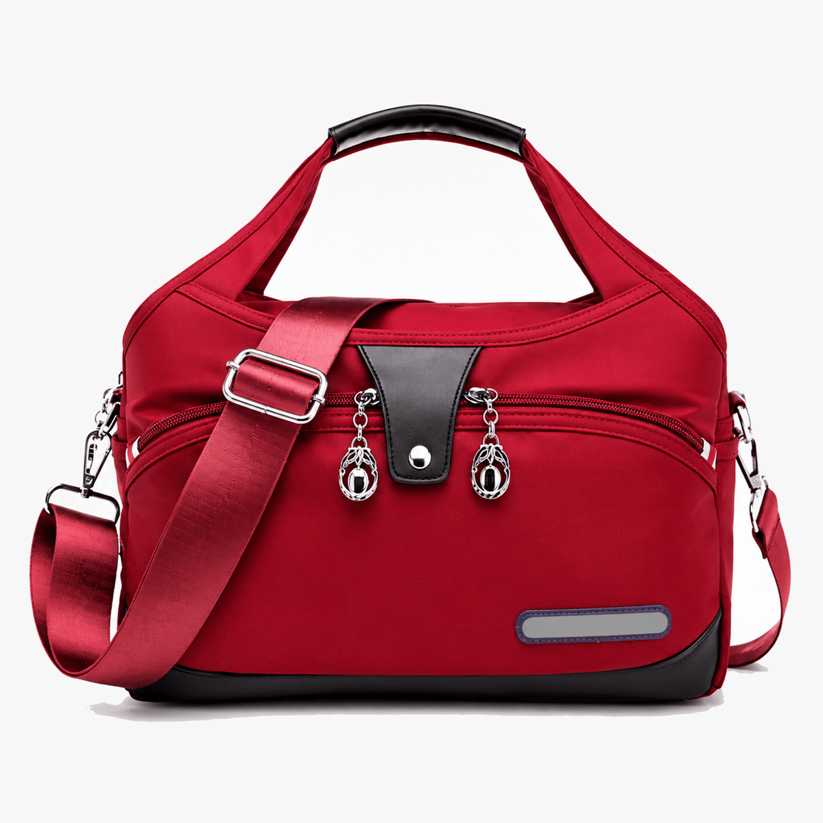 Crossbody Bag Multiple Zippered Compartments Hidden Anti-Theft Pocket