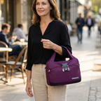 Crossbody Bag Multiple Zippered Compartments Hidden Anti-Theft Pocket
