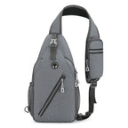 Crossbody Bag Oxford Cloth Multiple Pockets Adjustable Chest Strap