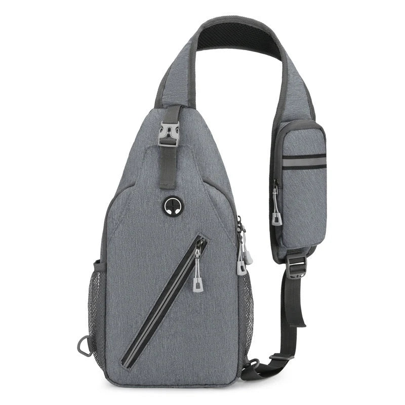 Crossbody Bag Oxford Cloth Multiple Pockets Adjustable Chest Strap