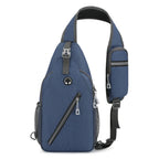 Crossbody Bag Oxford Cloth Multiple Pockets Adjustable Chest Strap