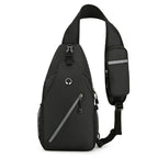 Crossbody Bag Oxford Cloth Multiple Pockets Adjustable Chest Strap