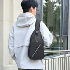 Crossbody Bag Oxford Cloth Multiple Pockets Adjustable Chest Strap