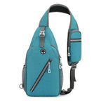 Crossbody Bag Oxford Cloth Multiple Pockets Adjustable Chest Strap