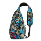 Crossbody Bag Oxford Cloth Multiple Pockets Adjustable Chest Strap