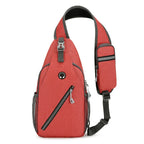 Crossbody Bag Oxford Cloth Multiple Pockets Adjustable Chest Strap