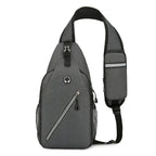 Crossbody Bag Oxford Cloth Multiple Pockets Adjustable Chest Strap