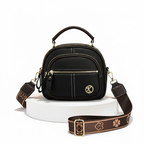 Crossbody Bag PU Leather Five Pockets & Adjustable Strap