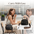 Crossbody Bag PU Leather Five Pockets & Adjustable Strap