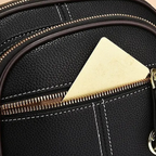 Crossbody Bag PU Leather Five Pockets & Adjustable Strap