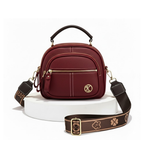 Crossbody Bag PU Leather Five Pockets & Adjustable Strap