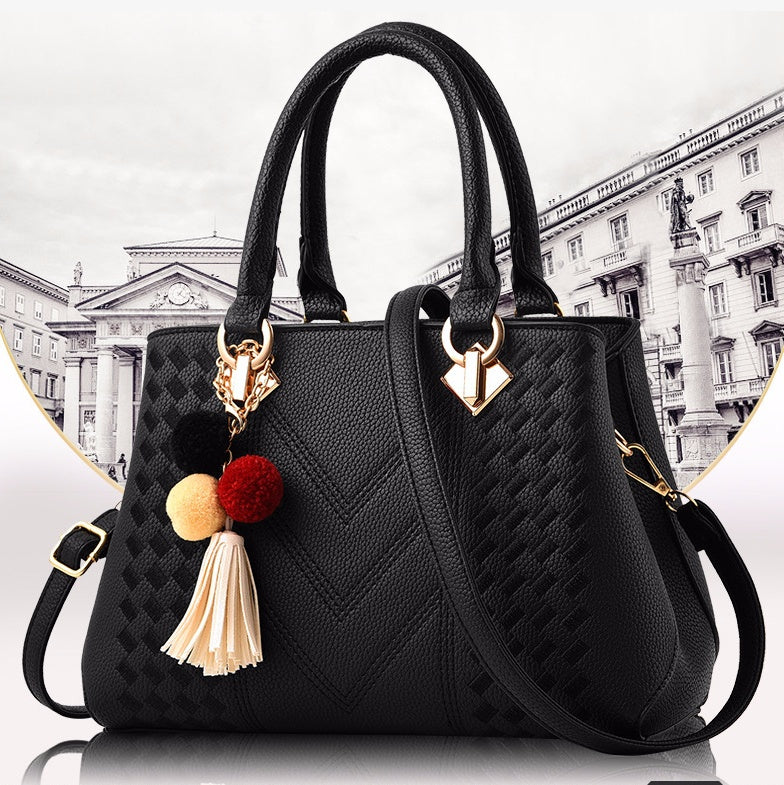 Crossbody Bag PU Leather Multiple Compartments & Zipper Closure