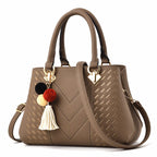 Crossbody Bag PU Leather Multiple Compartments & Zipper Closure