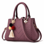 Crossbody Bag PU Leather Multiple Compartments & Zipper Closure
