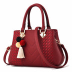 Crossbody Bag PU Leather Multiple Compartments & Zipper Closure