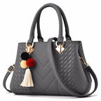 Crossbody Bag PU Leather Multiple Compartments & Zipper Closure