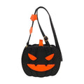 Crossbody Bag Pumpkin-Shaped Faux Leather Adjustable Strap