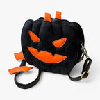 Crossbody Bag Pumpkin-Shaped Faux Leather Adjustable Strap