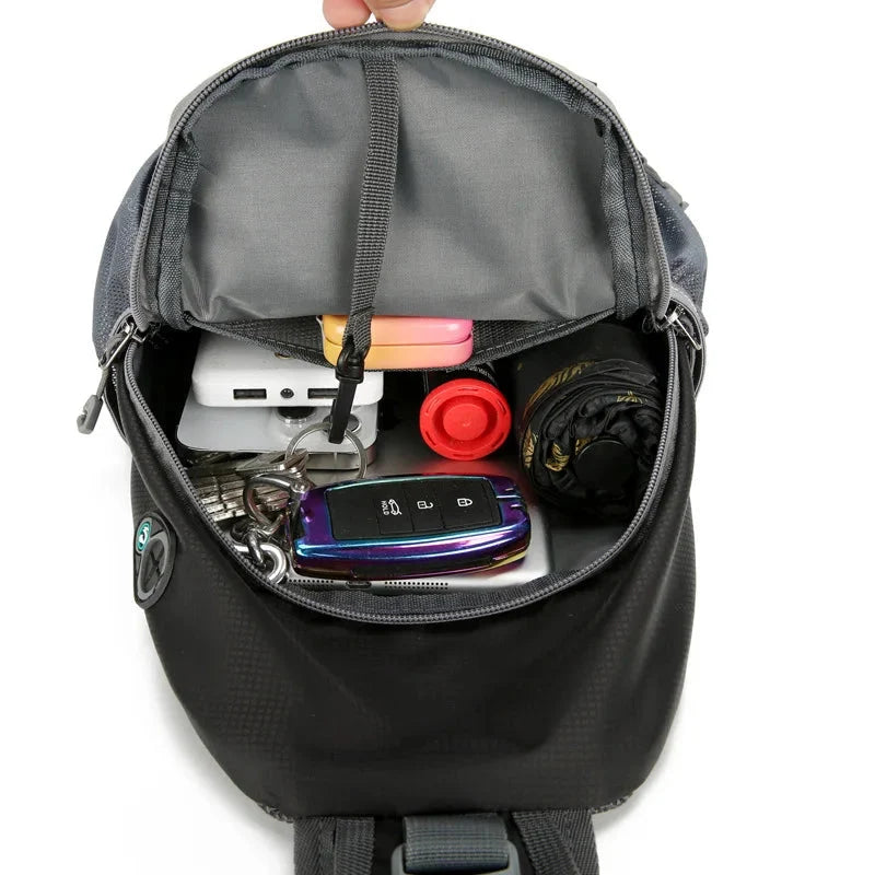 Crossbody Bag RFID-Blocking Anti-Theft Water-Resistant Nylon