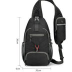 Crossbody Bag RFID-Blocking Anti-Theft Water-Resistant Nylon
