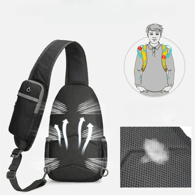 Crossbody Bag RFID-Blocking Anti-Theft Water-Resistant Nylon