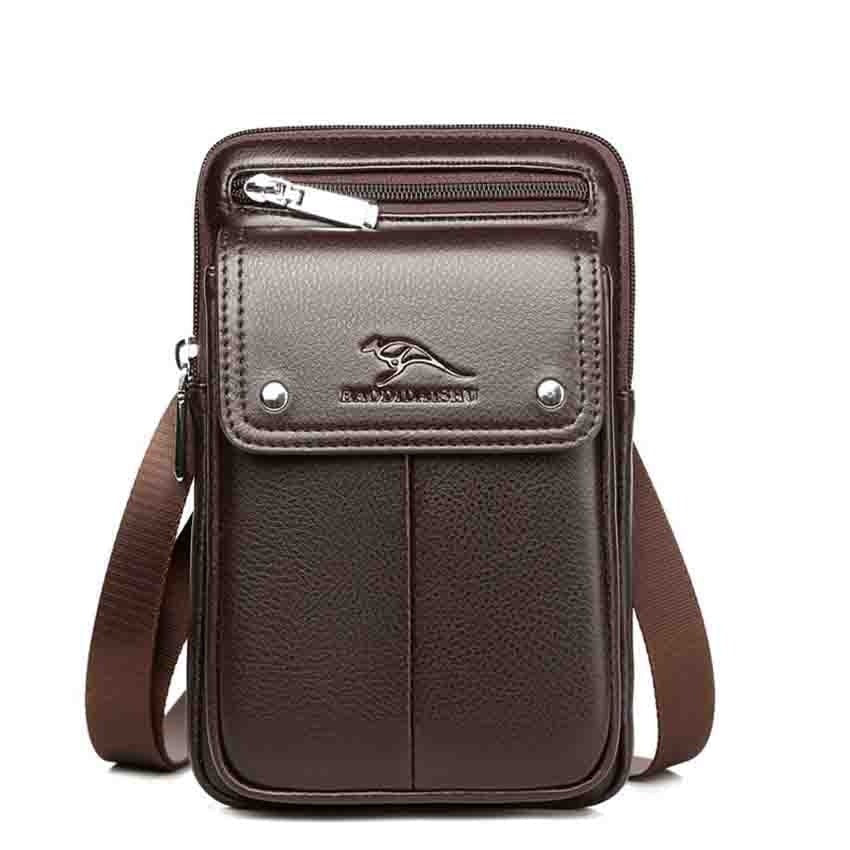 Crossbody Bag Slim PU Leather Adjustable Strap