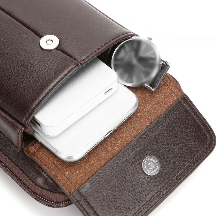 Crossbody Bag Slim PU Leather Adjustable Strap