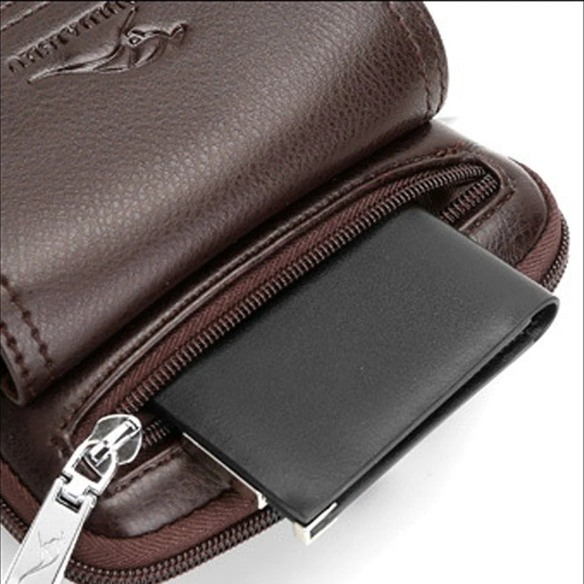 Crossbody Bag Slim PU Leather Adjustable Strap