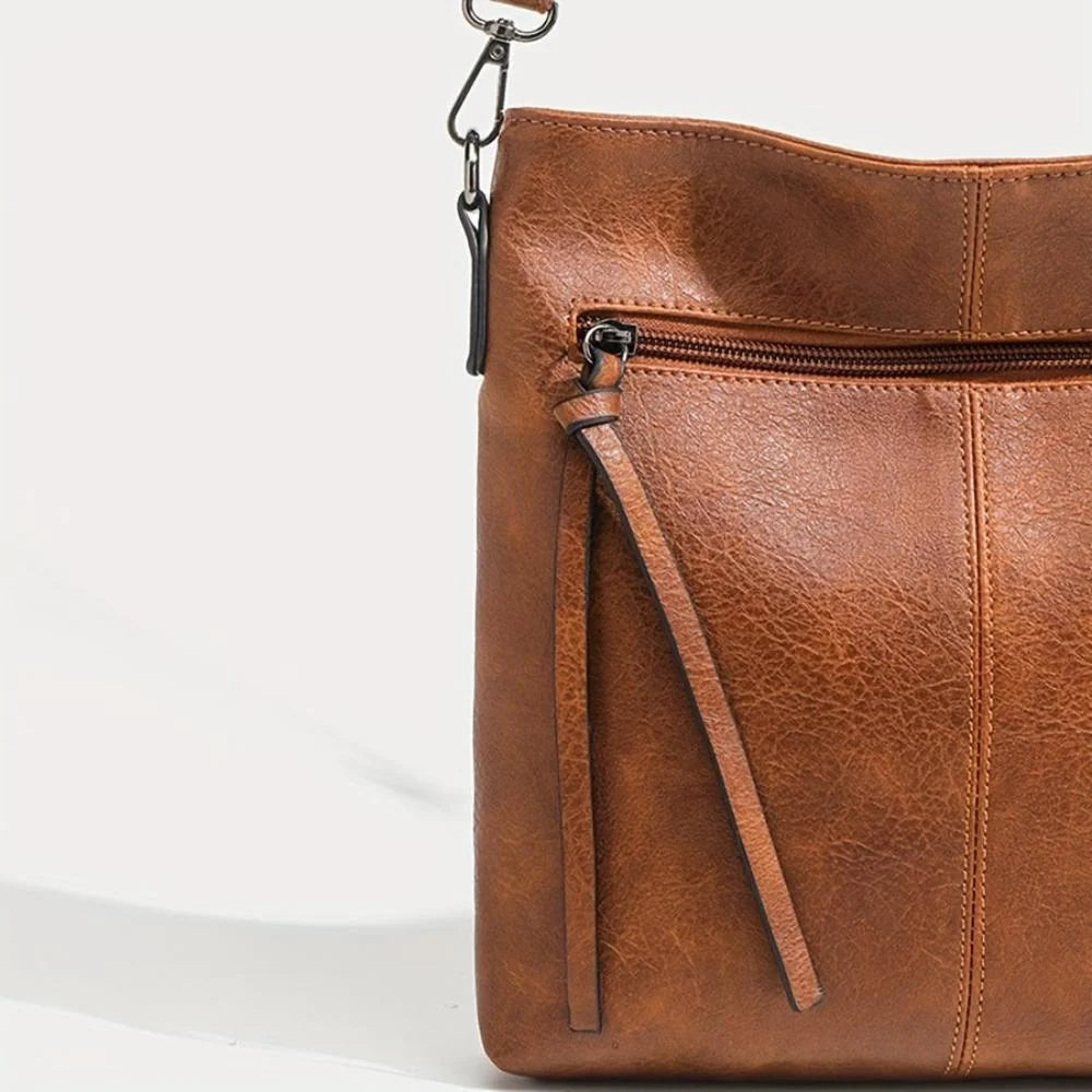 Crossbody Bag Square Structured Interior Adjustable Strap