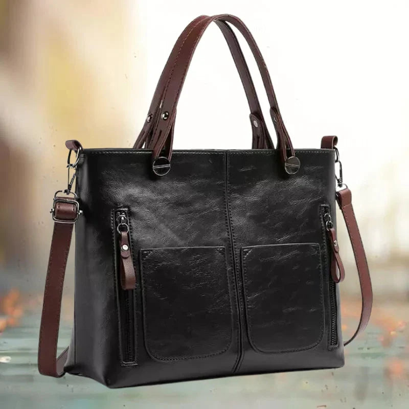 Crossbody Bag Top-Grain Leather Padded Tablet Sleeve