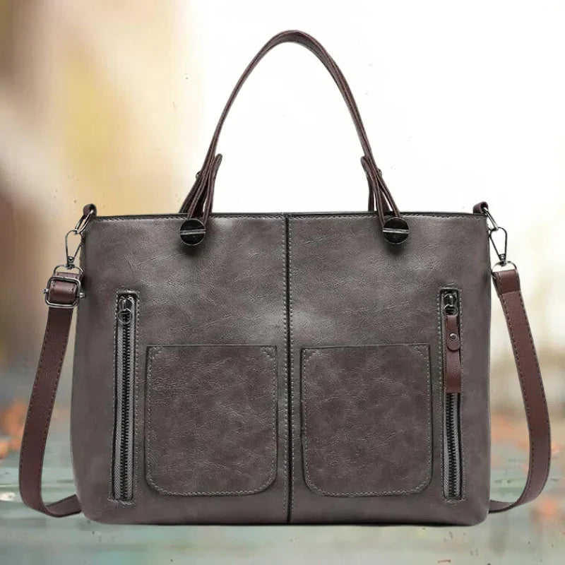 Crossbody Bag Top-Grain Leather Padded Tablet Sleeve