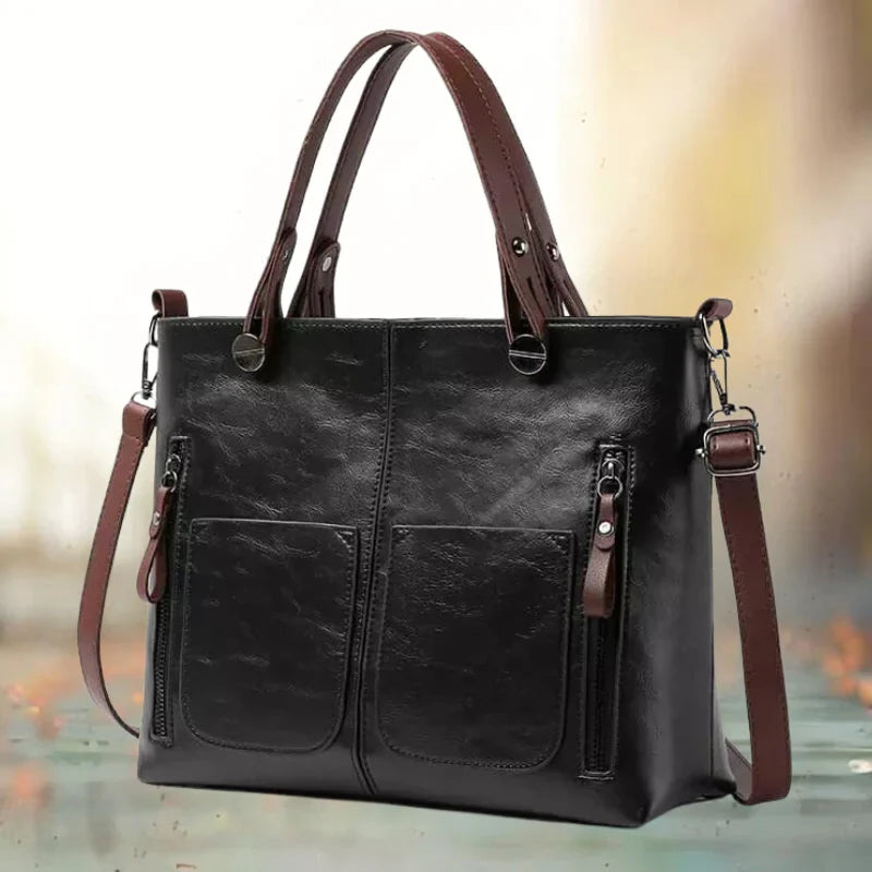 Crossbody Bag Top-Grain Leather Padded Tablet Sleeve