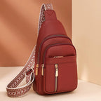 Crossbody Bag Vintage Leather Multiple Compartments