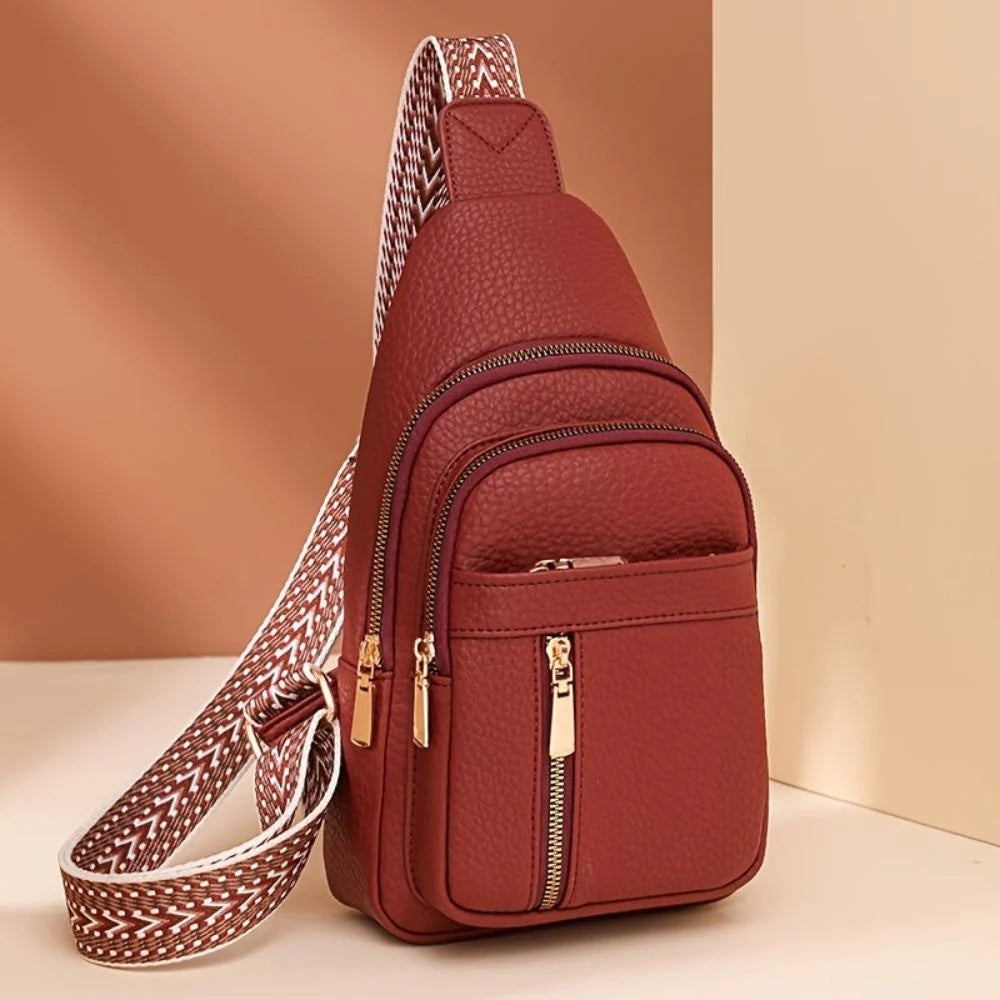 Crossbody Bag Vintage Leather Multiple Compartments