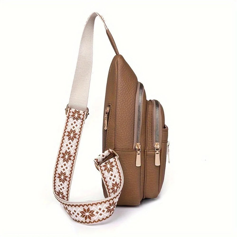 Crossbody Bag Vintage Leather Multiple Compartments