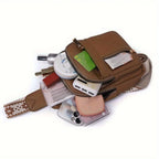 Crossbody Bag Vintage Leather Multiple Compartments