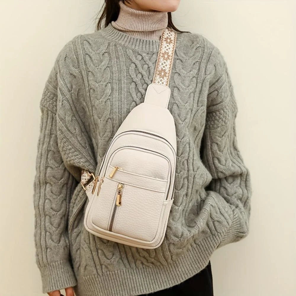Crossbody Bag Vintage Leather Multiple Compartments