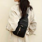 Crossbody Bag Vintage Leather Multiple Compartments