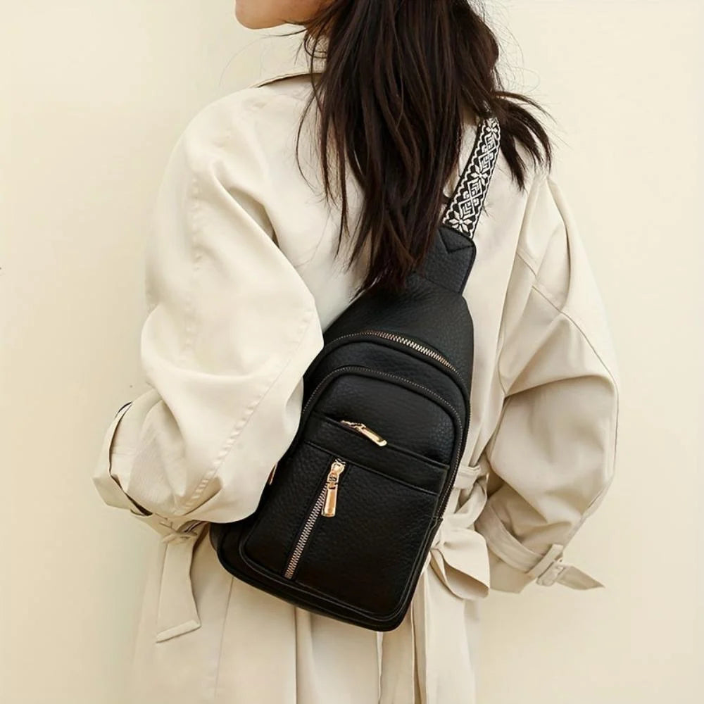 Crossbody Bag Vintage Leather Multiple Compartments
