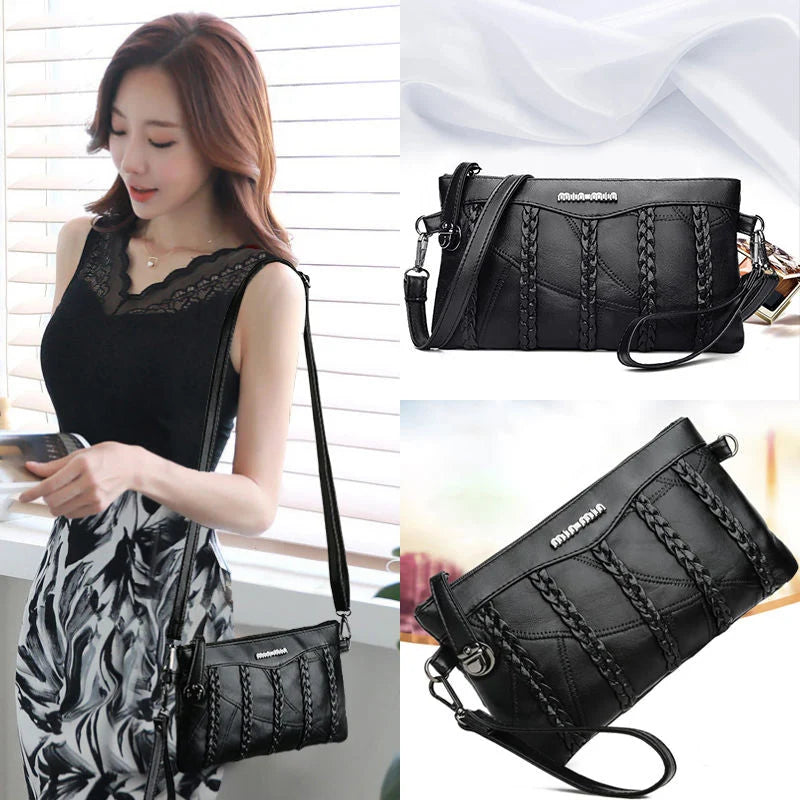 Crossbody Clutch Lightweight PU Leather Spacious Interior