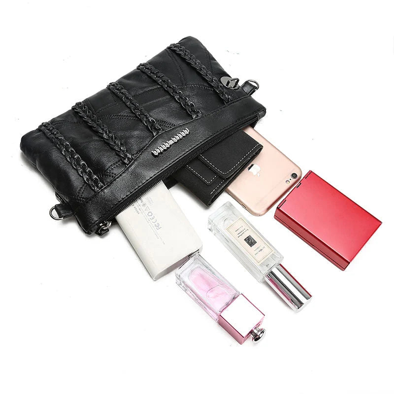 Crossbody Clutch Lightweight PU Leather Spacious Interior