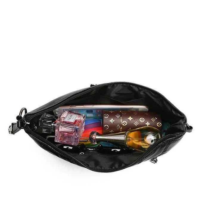 Crossbody Clutch Lightweight PU Leather Spacious Interior