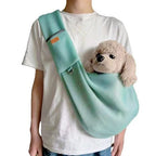 Crossbody Dog Sling Adjustable Strap & Safety Clip