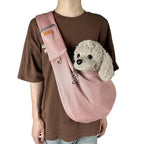Crossbody Dog Sling Adjustable Strap & Safety Clip
