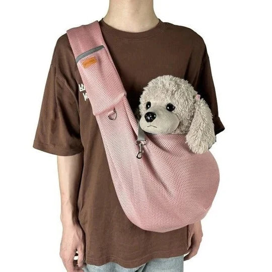 Crossbody Dog Sling Adjustable Strap & Safety Clip