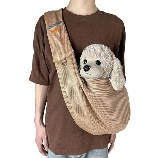 Crossbody Dog Sling Adjustable Strap & Safety Clip