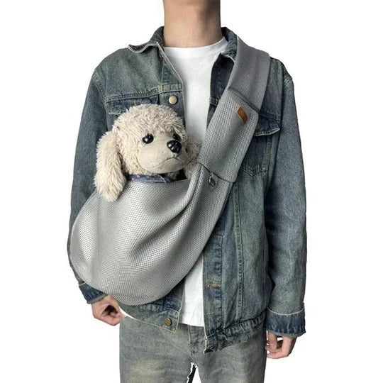 Crossbody Dog Sling Adjustable Strap & Safety Clip