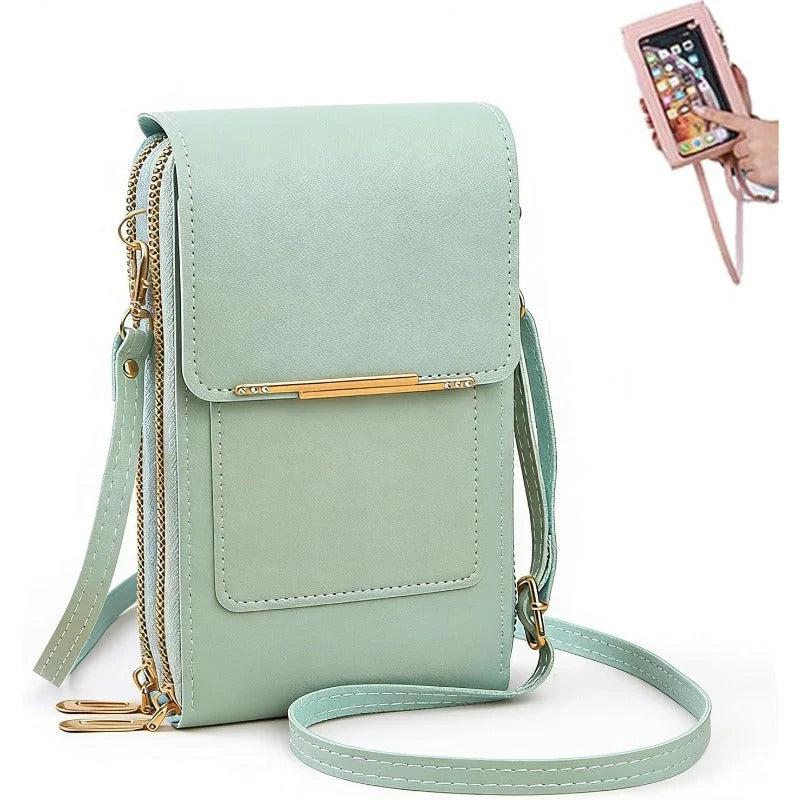 Crossbody Phone Bag RFID Blocking & Waterproof Touchscreen Window