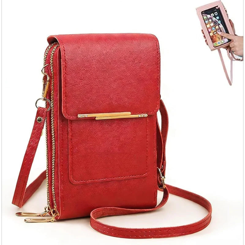 Crossbody Phone Bag RFID Blocking & Waterproof Touchscreen Window