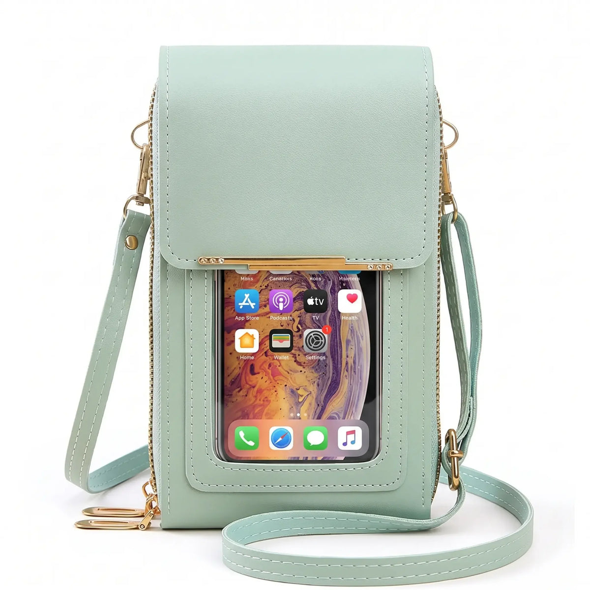 Crossbody Phone Bag RFID Blocking & Waterproof Touchscreen Window